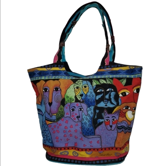 Laurel Burch Vintage Dog Tote Bag - Picture 3 of 16